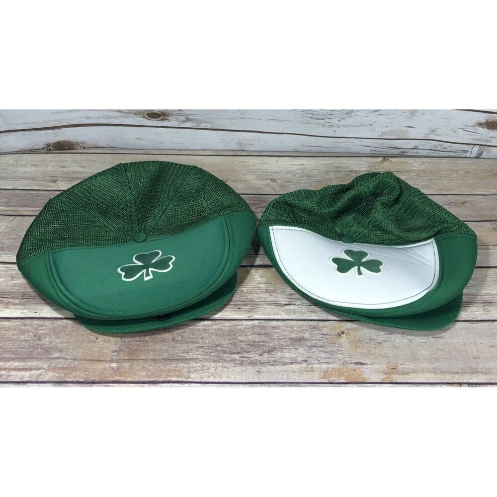 Vintage San Sun Boston Celtics St. Patty's Day Newsboy Gatsby Cap Mesh Trucker